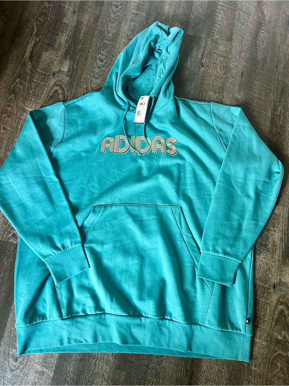 Adidas Men's Fleece Active Hoodie-Size 4XL Tall